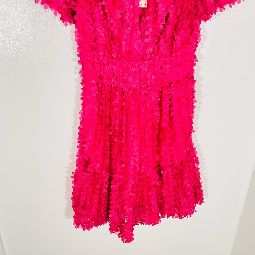 NWT Anthropologie Somerset Mini Dress Floral Appliqué Edition Pink - Picture 5 of 10